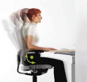 EasySit® Bürostuhl in Bewegung