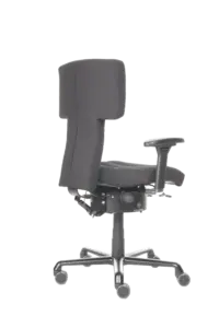 Pending Tactical 1 Bürostuhl mit bezogener Rücklehne.